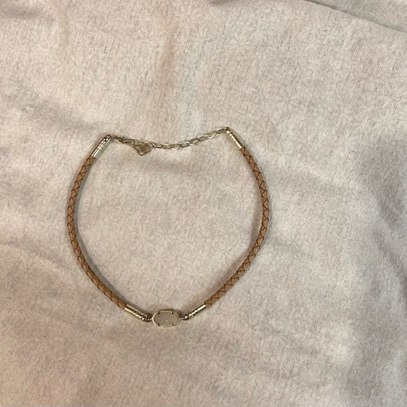 Kendra Scott Cooper Braided Leather Choker Necklace - Picture 9 of 10